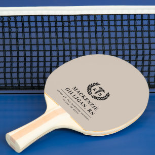 Personalised RN Nursing School Graduation Elegant Ping Pong Paddle