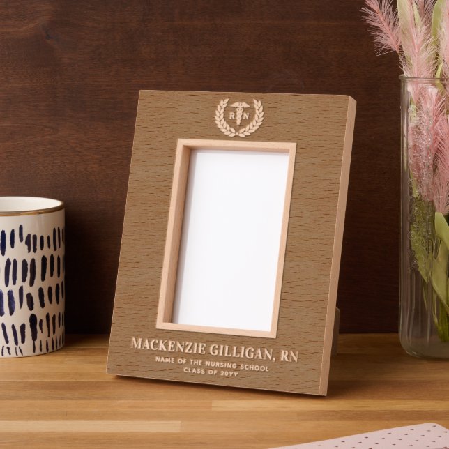 Personalised RN Nursing School Graduation Gift Etched Frames (Left)