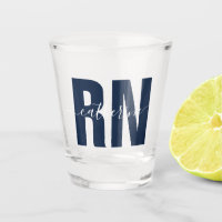 Personalised RN Registered Nurse Blue & White