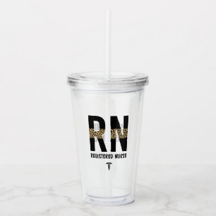 Personalised RN Registered Nurse Graduation Acrylic Tumbler