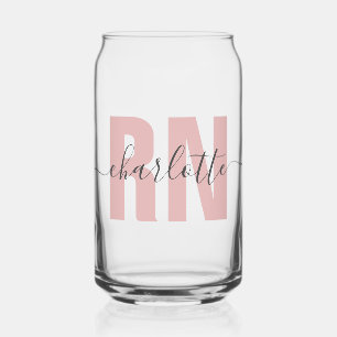 Personalised RN Registered Nurse Graduation Can Glass
