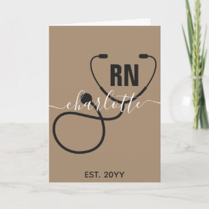 Personalised RN Registered Nurse Graduation Card