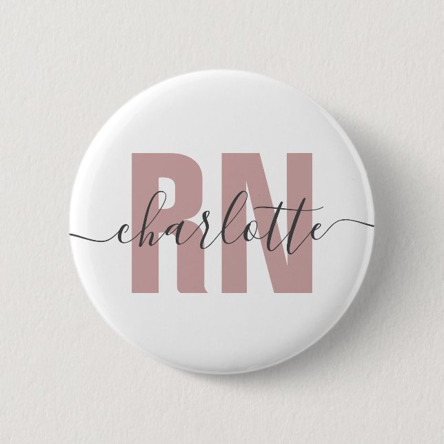 Personalised RN Registered Nurse Graduation Gifts 6 Cm Round Badge (Front)