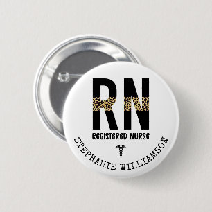 Personalised RN Registered Nurse Graduation Gifts 6 Cm Round Badge