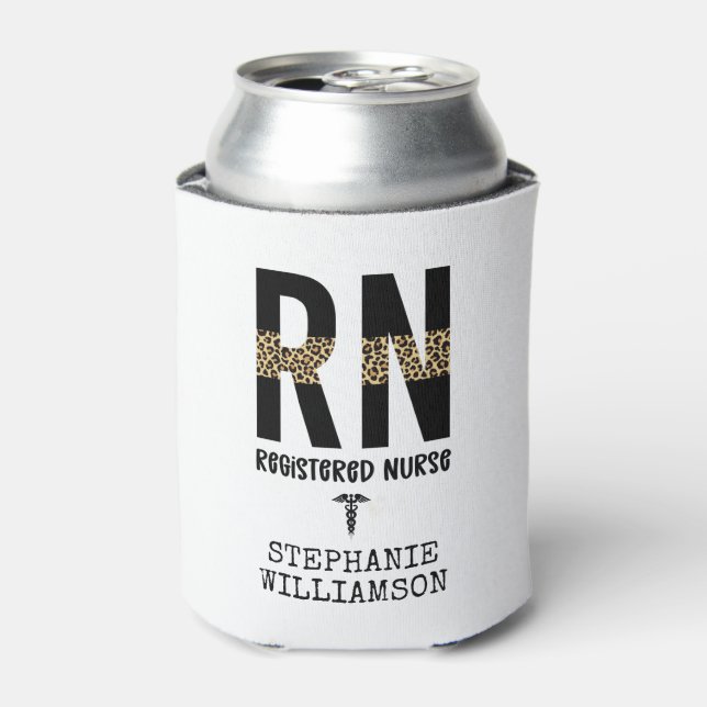 Personalised RN Registered Nurse Graduation Gifts Can Cooler (Can Front)