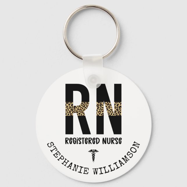 Personalised RN Registered Nurse Graduation Gifts Key Ring (Front)