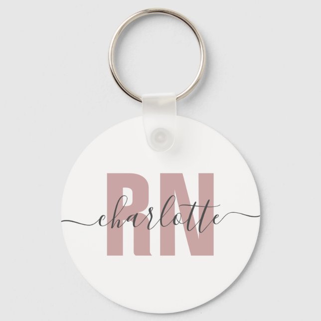 Personalised RN Registered Nurse Graduation Gifts Key Ring (Front)