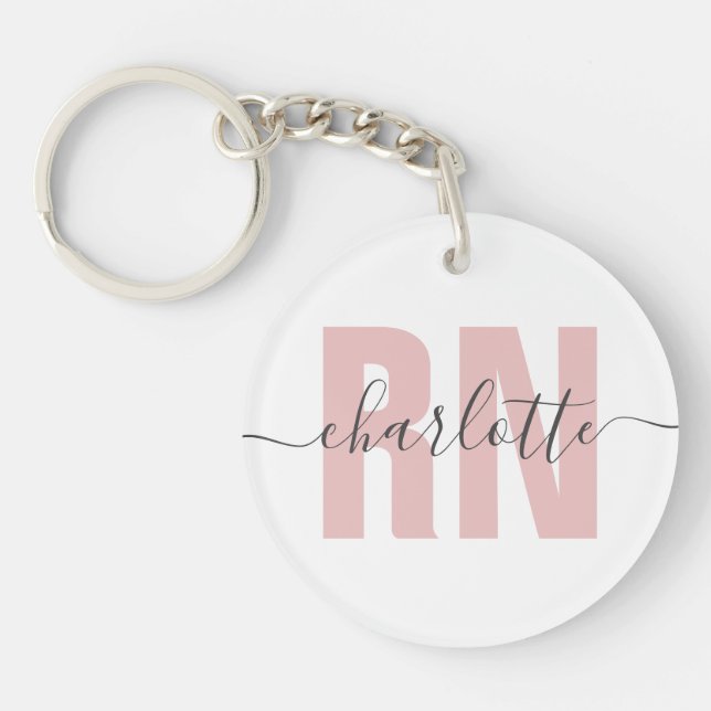 Personalised RN Registered Nurse Graduation Gifts Key Ring (Front)