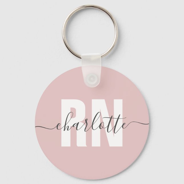 Personalised RN Registered Nurse Graduation Gifts  Key Ring (Front)