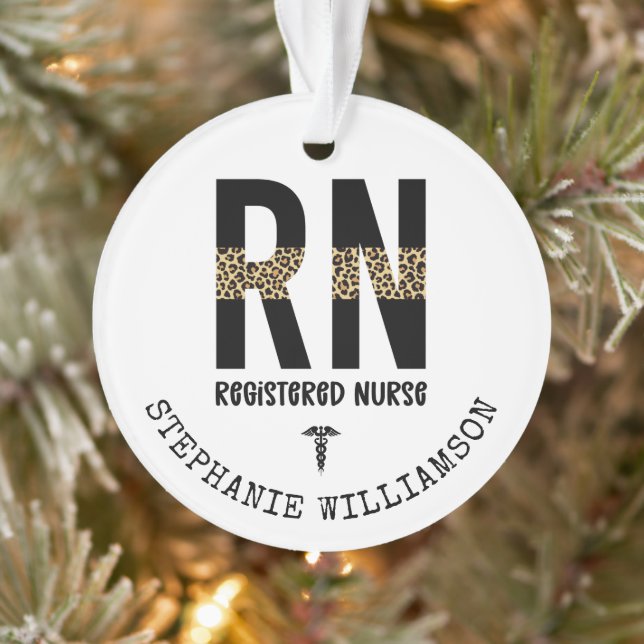 Personalised RN Registered Nurse Graduation Gifts Ornament (Tree)