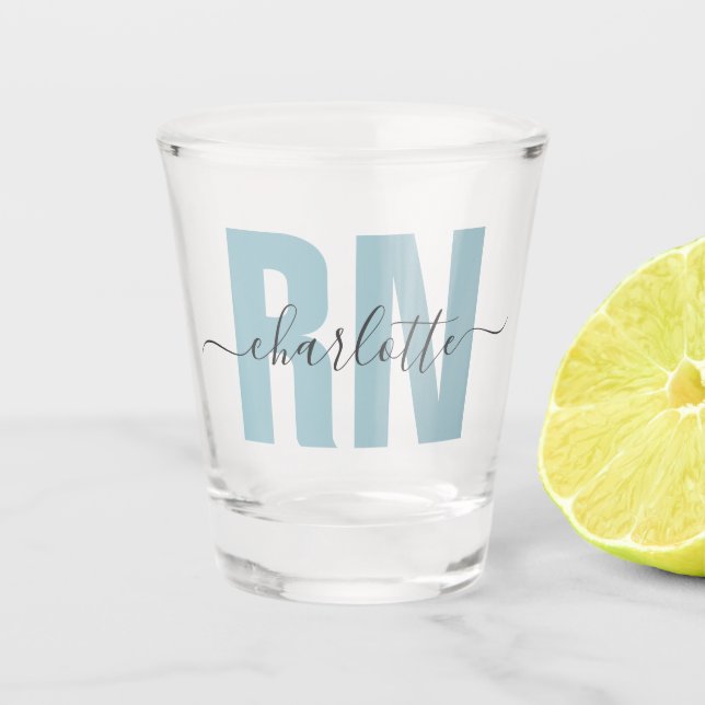 Personalised RN Registered Nurse Graduation Gifts Shot Glass (Front)