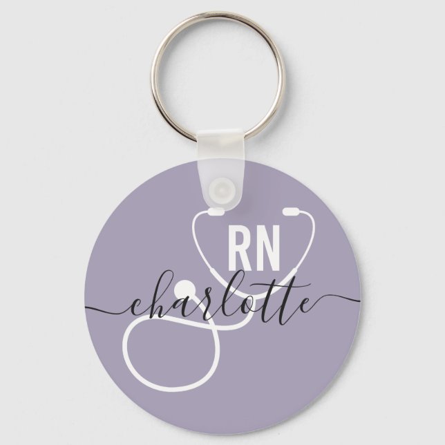 Personalised RN Registered Nurse Graduation Key Ring (Front)
