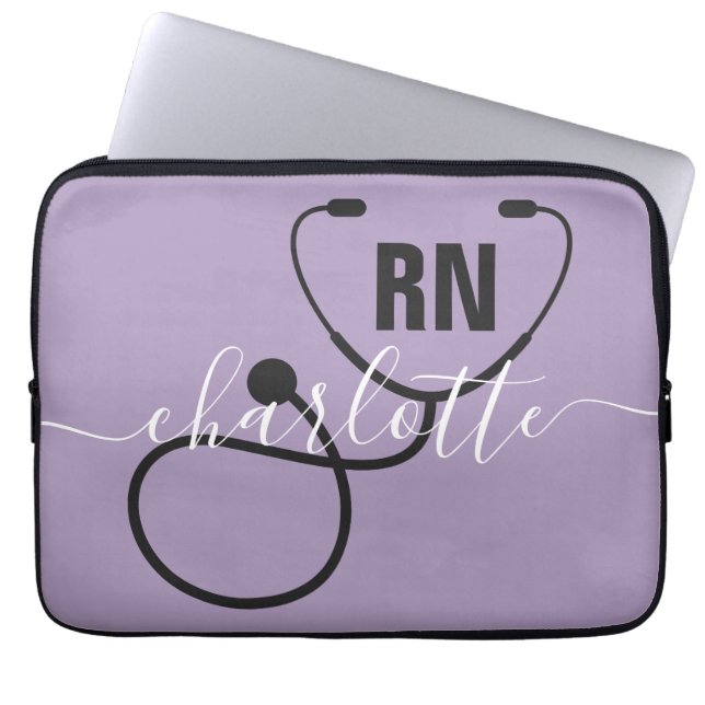 Personalised RN Registered Nurse Graduation Laptop Sleeve (Front)