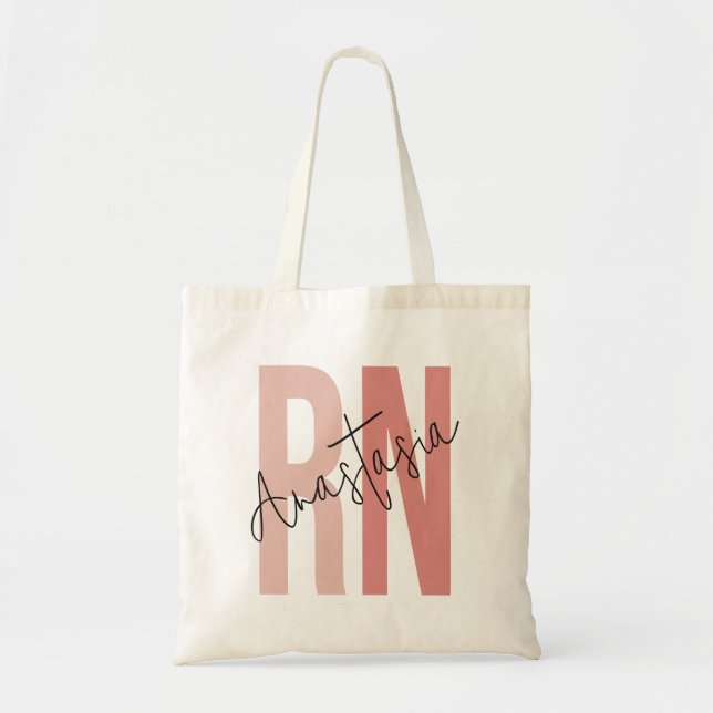 Personalised RN Registered Nurse Tote Bag (Front)