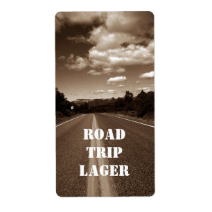 Personalised Road Trip Lager Homebrew Custom Label