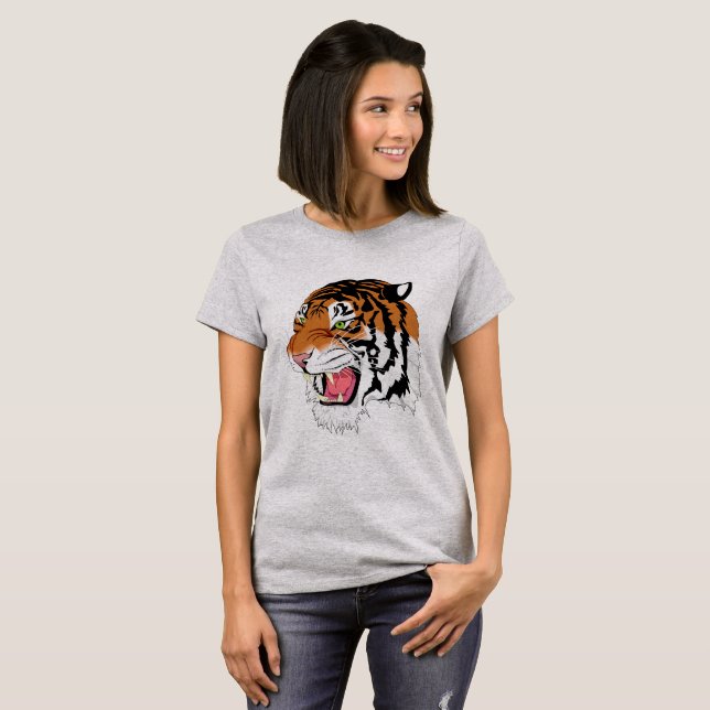 Personalised \\ Roaring Tiger T-Shirt (Front Full)