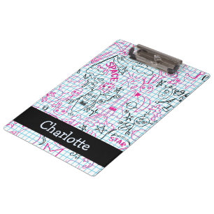 Personalised Robot Rocket Ship And Alien Moon Clipboard