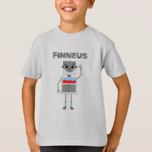 Personalised Robot Themed T-Shirt