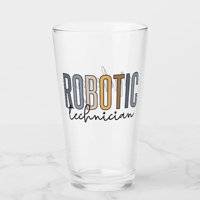 Personalised Robotic Technician | Robotic Tech Glass (Front)