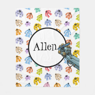 Personalised Robots Fleece Blanket