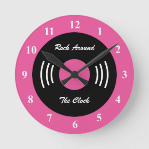 Personalised rock and roll wall clock