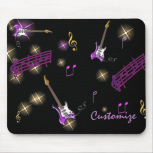 Personalised Rock Star Music Background Mouse Pad