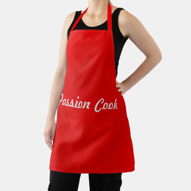 Personalised Rocking Red Apron (Insitu)