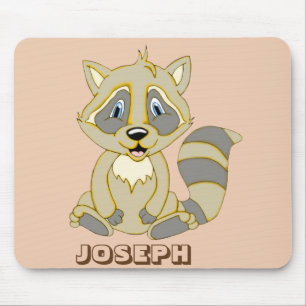 Personalised Rocky Racoon Mouse Mat
