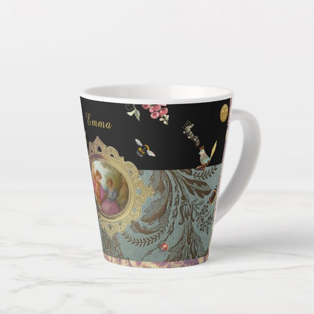 Personalised Rococo Latte Mug (Right Angle)
