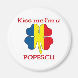 Personalised Romanian Kiss Me I'm Popescu Magnet