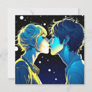 Personalised Romantic Anime Couple Valentine's Day Card