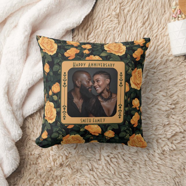 Personalised Romantic Anniversary Throw Pillow (Blanket)