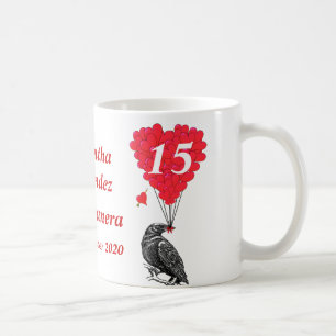 Personalised romantic crow Quinceanera Coffee Mug