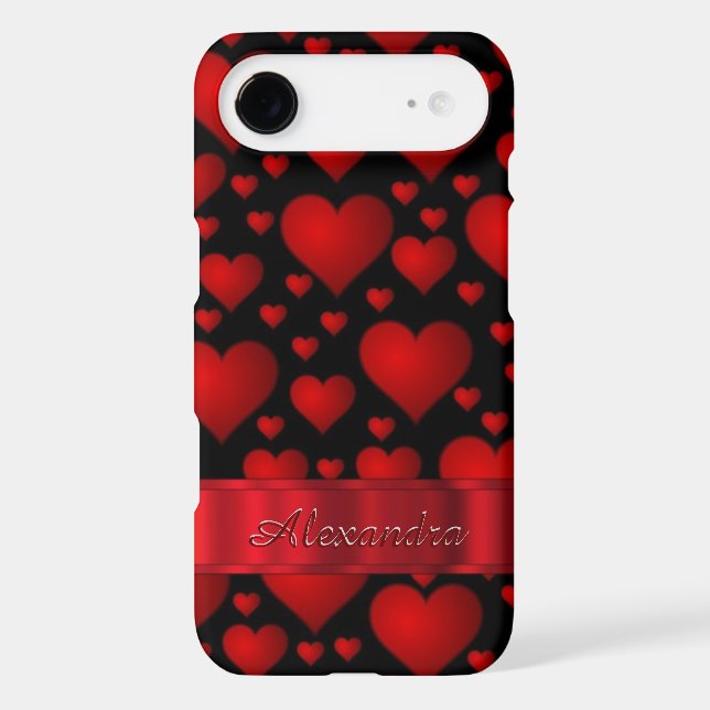 Personalised romantic heart pattern Case-Mate iPhone case (Back)