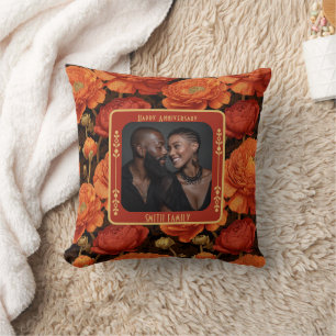 Personalised Romantic Marriage Throw Pillow 