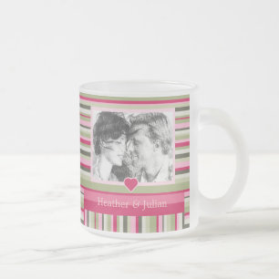 Personalised Romantic Photo Frosted Glass Coffee Mug