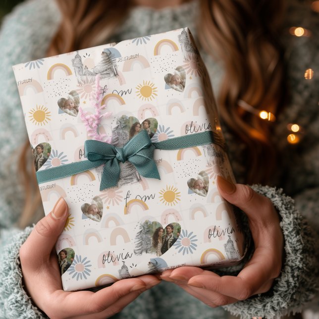 Personalised Romantic Photo & Name Wrapping Paper (Creator Uploaded)