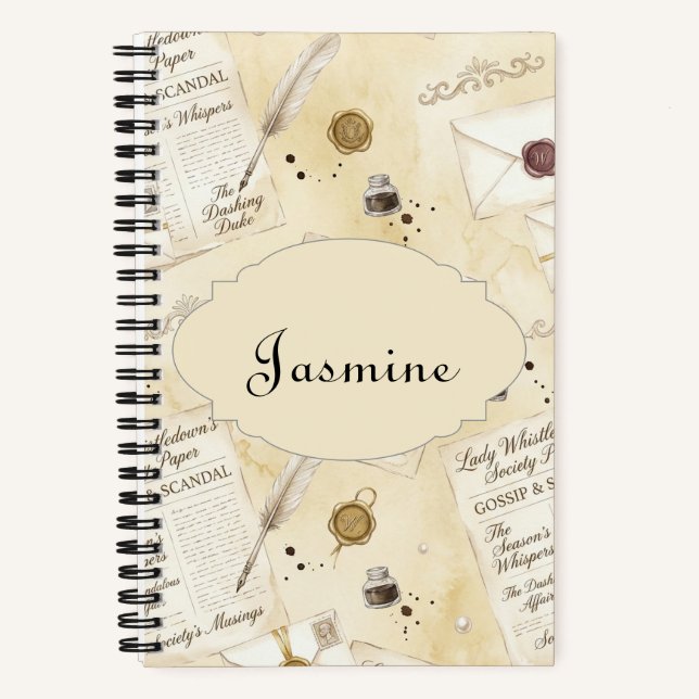 Personalised Romantic Prose Companion Notebook (Front)