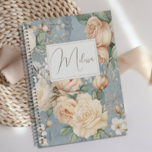 Personalised Romantic Roses Floral Journal