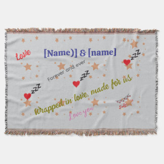 Personalised Romantic Throw Blanket – Wrapped in