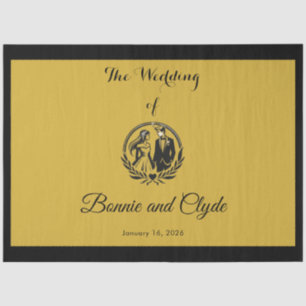 Personalised Romantic Wedding 20" x 30" Tissue Paper