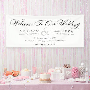Personalised Romantic Wedding Banner