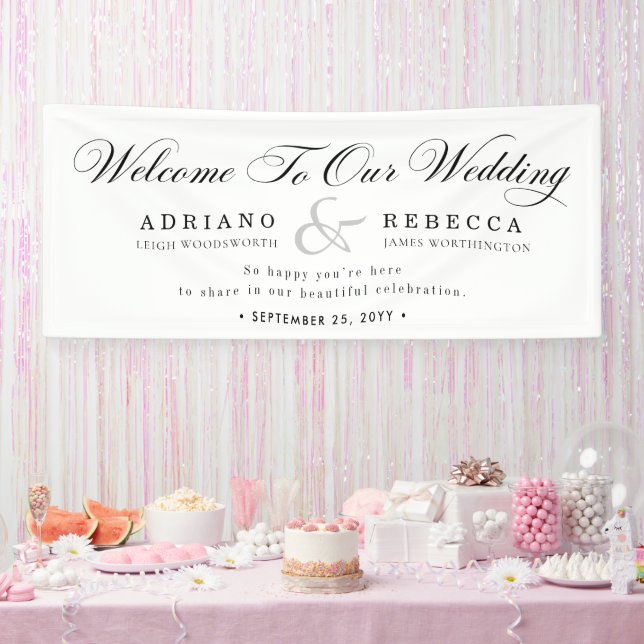 Personalised Romantic Wedding Banner (Party)