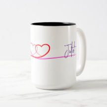 Personalised Romeo and Juliet Heart Love Mug