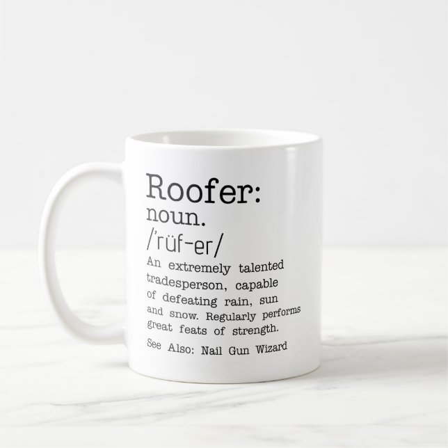 Personalised Roofer Coffee Mug (Left)