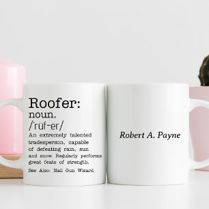 Personalised Roofer Coffee Mug