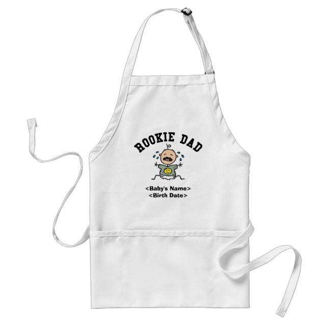 Personalised Rookie Dad Gift Standard Apron (Front)