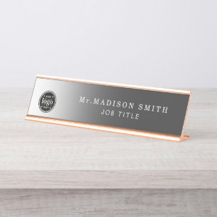 Personalised Rose Gold Acrylic Desk Name Plate