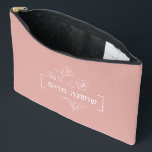 Personalised Rose Gold Floral Hebrew Name  Accessory Pouch<br><div class="desc">This pretty floral Accessory Pouch is the perfect size for pens/pencils, pens and more. It is a terrific (and practical) gift for anyone who loves to stay organised. An original Bat Mitzvah or Morah Gift. Personalise yourself (in under a minute) - with Hebrew name - and your Script message on...</div>