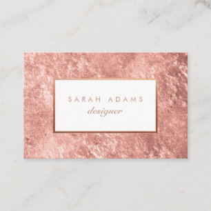 Personalised Rose Gold Foil Business Cards